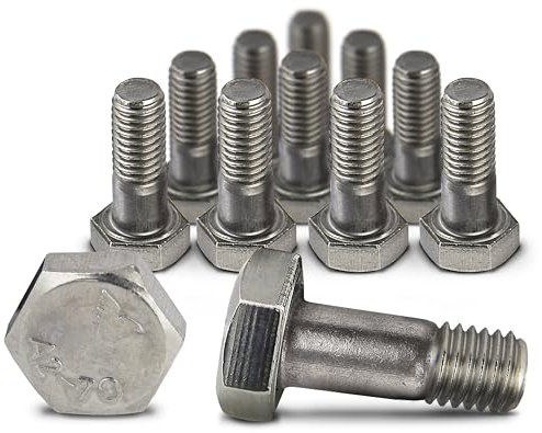 PROTECH 1 Stück Sechskantschrauben mit Schaft M10x120 aus rostfreiem Edelstahl A2 Maschinenschrauben mit Teilgewinde ISO 4014 Gewindeschrauben DIN 931