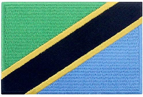 Tansania Flagge National Bestickter Aufnäher zum Aufbügeln/Annähen