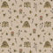 Stoff Meterware Leinenlook Halbpanama - 1 Meter - Dekostoff, Kissen, Tischwäsche, Vorhang, Taschen (Bienen Honig Imker)
