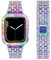 DEALELE Cinturino Compatibile con iWatch 44mm 45mm, Bracciale di Ricambio in Metallo Diamanti Strass con Custodia Protettiva per Apple Watch Series 7 / SE / 6/5 / 4 Donne Uomini, Arcobaleno, 45mm
