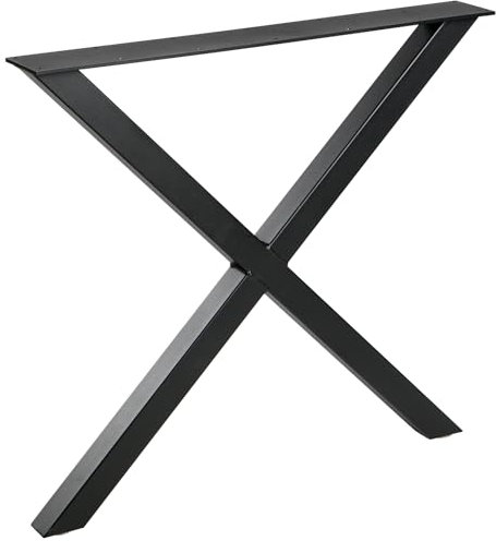 WOOOD Tablo 1er X-Tischbein Metall Schwarz - 1 Stück - Tischgestell Tablo Esstisch - 72x79x10 cm