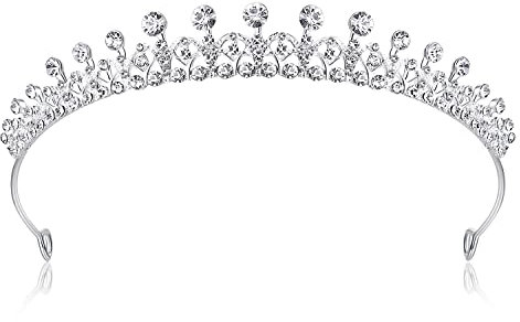 Lovelyshop Tiara in Schleifenform, Kristall, Prinzessin, Brautschmuck, Legierung, für Party, Hochzeit, Quinceanera