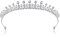 Lovelyshop Tiara in Schleifenform, Kristall, Prinzessin, Brautschmuck, Legierung, für Party, Hochzeit, Quinceanera