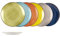 H&H Caribe Set 12 Piatti Frutta in Stoneware, 20cm, Colori Assortiti, Tavola Colorata