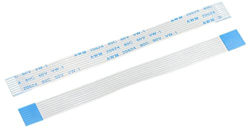 sourcing map Flexible Flat Cable Extension Ribbon Cables 8 Pins 1.0mm Pitch 100mm for 3D Printer, DIY, Camera, Screen and DVD Player Connector A Type Pack of 20