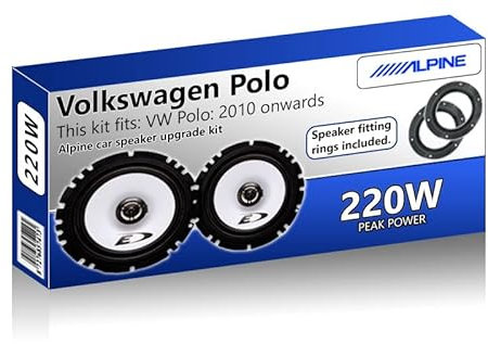 Polo Speaker upgrade Front Door Alpine car speakers 6.5 17cm 220W