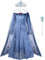 ACWOO Anna Kostüm für Mädchen, Elsa Anna Prinzessin Kleid mit Krone und Zauberstab, Elsa Prinzessin Kostüm Dress Up für Verkleidung Karneval Weihnachten Hochzeit Party