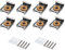 Spiegelbefestigungen, 16 Stück, rahmenlose Spiegelglas-Wandmontage, Montage-Set, federbelastete Spiegelhalterungen, mit Dübel und Schrauben (Silber)