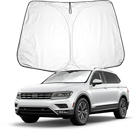 BIXUAN Parasol compatible con VW Tiguan 2 L SWB LWB Allspace Seat Tarraco Arona SUV Skoda Karoq 2016-2023 Parabrisas para Seat Ateca el Auto Frontscheibenabdeckung Blockiert UV Abdeckung