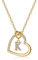 TINGN Kette mit Buchstaben Kette Damen - Kette Gold Damen Kette mit Buchstaben Kette Damen Herz Personalisierte Kette Mädchen Geschenke für Frauen Mädchen Buchstaben K Halskette Damen Schmuck Gold