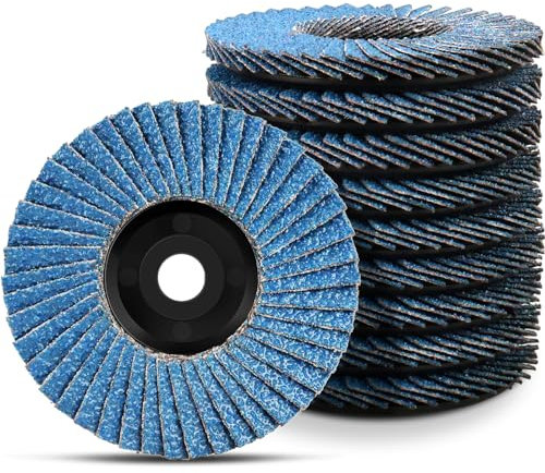 BRESUCNY Disque à Lamelles 76mm, 10 Disques Abrasifs à Lamelles Pour Métal, Bois, Acier, Granulométrie 40 60 80 120, Disques à Meuler Disques à Meuler Pour Meuleuses D'angle Disque à Lamelles 3 In