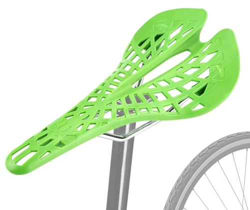 Fahrradkissen, 10,4 x 5,2 x 2,5 Zoll Sitzkissen im Spinnennetz-Stil Fahrradsattel aus technischem Kunststoff mit Hohlprofil Fahrradzubehör für Mountainbikes, Rennräder und Bahnräder(Grün)