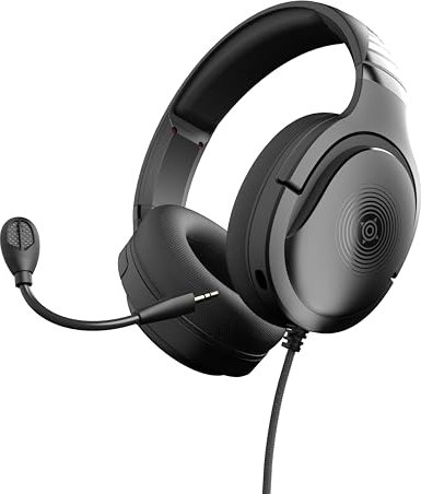 NOVA GAMING AUSTRALIS - Cuffie da gioco cablate con microfono rimovibile - Accessorio per gamer leggero e confortevole - Compatibile con multipiattaforma (PC, PS4-5 e Switch) - Nero