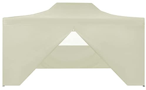 Coavain Pavillon Faltbar mit 4 Seitenwänden 3x4 m Stahl Creme UV- und Wasserbeständig Partyzelt Einfach Verstauen und Transportieren Gartenzelt für Familientreffen Grillpartys Picknicks Camping