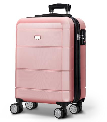 LUGG 20 Inch Jetset Lightweight Travel Carry On Suitcase, ABS, Water Resistant & TSA Lock - Easyjet Overhead (55x35x23cm)