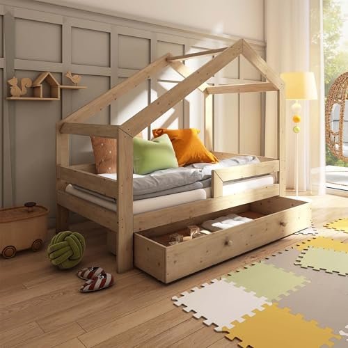 Need Sleep Hausbett 90x180 cm mit Schublade und Rausfallschutz Asymmetrisch