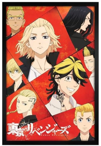 Grindstore Tokyo Revengers Key Art Maxi-Poster, schwarzer Holzrahmen