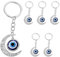 Simsky 6er Pack Blaue Augen Schlüsselanhänger - Böser Blick Schutz -Türkisches Amulett - Glücksbringer Anhänger