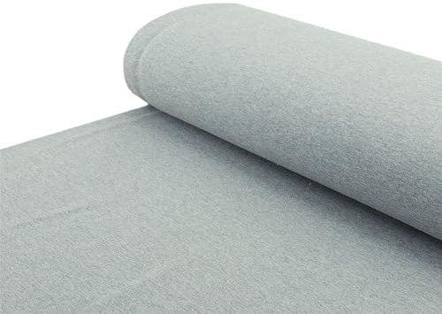 Baumwoll - Sweat Stoff Alpenfleece kuschelweich einfarbig uni mittel grau meliert- Meterware ab 25 x 150 cm - Stoff zum Nähen