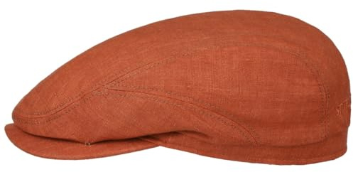 Stetson Belfast Schirmmütze Uni einfarbig Made in EU Herren Frühling Sommer orange-rot 59 cm