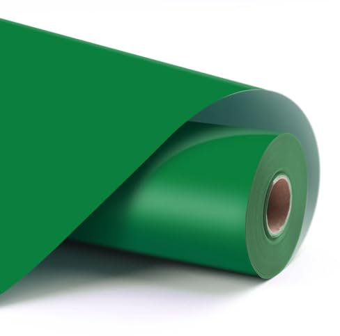 LOKLiK Rouleau Verte de Vinyle Permanent Adhésif Matte Tissus Vêtement 1 pc 30.5 x 180 cm - Décoration Sur Verre, Plastique, Céramique – Facile à Découper & Transférer
