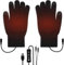 Auniq USB Beheizte Handschuhe Fäustlinge für Herren und Damen, Unisex Winter-Heiz-Handschuhe Vollfinger Beheizte Beheizbare Handschuhe Winterhandschuhe Handwärmer für Radfahren Ski Bergsteigen Wandern