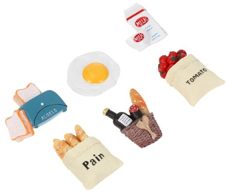 PHENOFICE 6 Stück Brotkorb-Magnet-kühlschrankaufkleber Dekorative Magnetaufkleber Für Küche Schöne Kühlschrankornamente