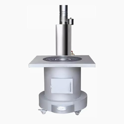 Stufa a Legna in Ghisa Stufa a Legna Risparmio Energetico Lnterno Senza Fumo Esterno Mobile Stufa a Legna Stufa Multifunzionale per Riscaldare e Cucinare(50 * 50 * 54cm)
