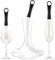 3 Pièces Brosse De Nettoyage pour Carafe à Vin,Long Manche Flexible Multi-Fonction Brosse Coupe,Décanteur Brosses De Nettoyage,pour Gobelets Flûtes à Champagne Tasses Verres (Noir)