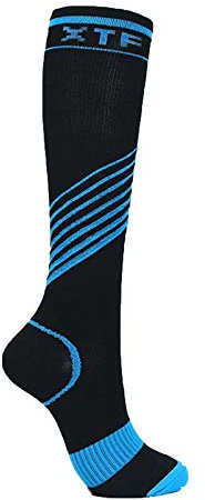 Genérico Calcetines Deportivos Hombre Medias Rejilla Mujer compresión multicolor mujer deportes correr calcetines estiramiento hombres al libre y calcetines Calcetines Mujer Calcetines (Blue, L)