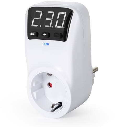 Presa con contatto di protezione UE, Ac230 V, 16 A, protezione da sovratensione e sottotensione regolabile, con interruzione automatica, adattatore per spina europea, per elettrodomestici, sistemi