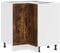 vidaXL Küchen-Eckunterschrank Porto Räuchereiche Holzwerkstoff, Eckunterschrank, Küchenschrank, Küchen-Eckunterschrank, Eckunterschrank für Küche