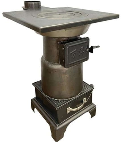 KUOYTT Wood Burning Stove Indoor Pellet Stoves for Home Heating Using Multiple Fuels with Drawer for Collecting Ash for Home Tent Heating Cooking (Size : X-Large)