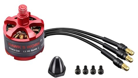 HAWK'S WORK Moteur sans Balais 2212 920KV, Moteur 2-4S pour RC Plane Multi Copter DIY Done 450 F550 S500 S550 X525 DJI Phantom Quadcopter (CW*1)