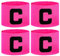 Xthrotsenk 4 Stück Kapitänsbinde Captain Play Fußball Armbinde Verstellbare Kapitansbind Basketballspieler Elastic Kapitäns Armbinden für Viele Sportarten Training, Pinke