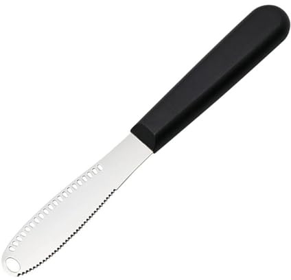 1 Pcs Serrated Edge Butter Knives, Non-Slip Butter Spreading Knife, Stainless Steel Butter Spreader, Cheese Cutting Butter Spatula, Butter Knife, for Cutting and Spread Butter Cheese Peanut Jam Etc