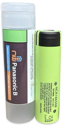 TVDC Panasonic NCR Battery with Protective Plastic Case for E-Cigarettes, Vape Mods & Sub Ohm Kits, also for Torch, Handheld Devices 2ml Cartridge Capacity, No Nicotine