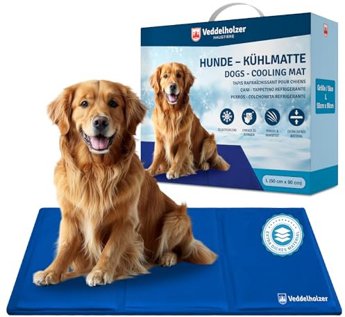 Veddelholzer Kühlmatte (M) für Hunde extra Dick und selbstkühlend ohne Strom Perfekt für Sommer & Reisen Für kleine, mittlere & große Hunde Kühlmatte Hund Faltbar & leicht zu reinigen