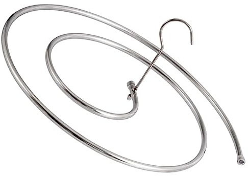 HOMOCONO Spiral Trockengestell aus Edelstahl für Bettlaken und Decken | Innen und Außen, Silberfarbenes Design, Schwer Belastbar, Leicht, Luftige Struktur, Platzsparend