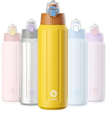 Rumiiro 600ml Trinkflasche mit Filterdeckel & Sicherheitsverschluss, Leckfeste Wasserflasche Thermoskanne Thermosflasche BPA-freie mit Sprungdeckel für Sport, Laufen, Schule, Fitness, Kinder