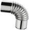 Harilla Gas Boiler Heater Elbow Vent Pipe Flue 6cm Diameter Connector Stainless Steel 90 Degrees Duct Chimney Easy to Install Sturdy