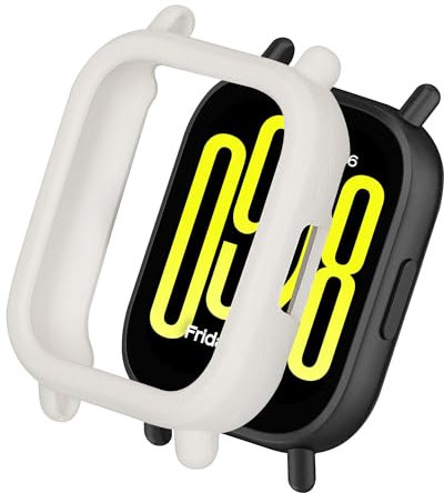 kwmobile Carcasa Compatible con Xiaomi Redmi Watch 5 Active - Carcasas Protectoras Antigolpes para Pantalla de Smartwatch - Blanco
