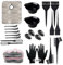 Fictory Juego de herramientas para colorear el cabello, chal desechable, cepillo, peine, clips, cubiertas para las orejas, solución de teñido sin desorden