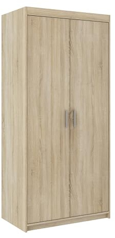 AXLIVING Kleiderschrank Eiche Sonoma Storicos 2-türig 89,7 cm