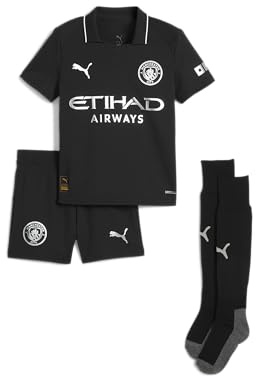 PUMA Pre-School Boys Manchester City 25/26 Away Minikit | Official 3-piece set; jersey, shorts & socks; dryCELL moisture-wicking; regular fit; breathable fabric