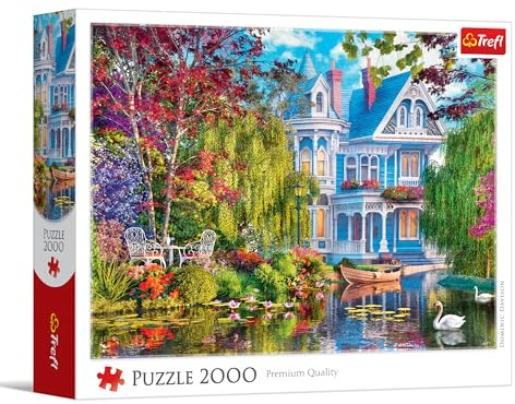 Trefl - Puzzle 2000 Teile, Das Haus am See, IdylleKlassische Puzzles | DIY, kreative Unterhaltung, klassisches Puzzle, ab 14 Jahren
