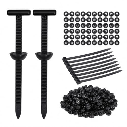50 PCS Nylon Cable Tie Buckles – Self Locking Zip Tie Holder Clips – Universal Fastening Clips for Automotive Repair Cable Management