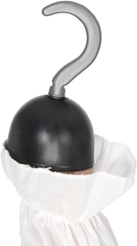Smiffys Unisex Piraten Haken, One Size, Schwarz und Silber, 511