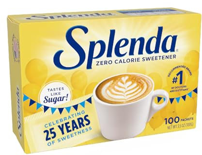 SPLENDA Dolcificante senza calorie, pacchetti monodose (100 conteggi)