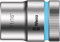 Wera 05003624001 8790 HMC Douille Zyklop à emmanchement 1/2, 11/16 pouce, Argent/cyan